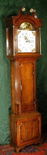 fig 4. ***SOLD**** Georgian English Oak Cased Grandfather Clock - George Stubbs 'Horse frightened by Lion'